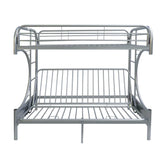 Eclipse Silver Twin XL/Queen/Futon Bunk Bed Model 02093SI By ACME Furniture